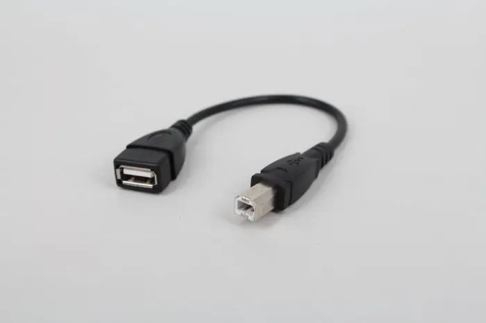 Nowy USB 2.0 typu A kobieta na USB B męski drukarka, skaner kabel USB drukarki rozszerzenie Adapter do kabla 50cm