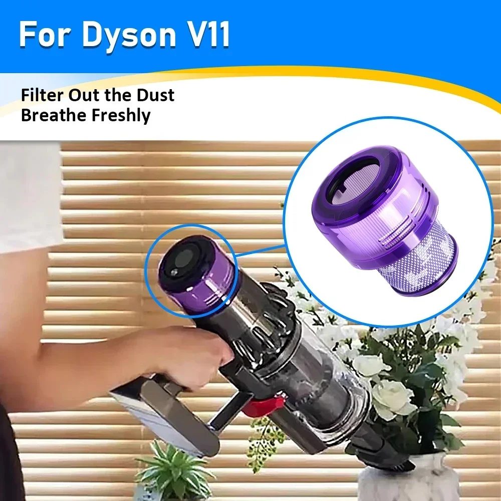 1-8 قطعة مرشح مع فرشاة ل دايسون V11 الحيوان V11 عزم الدوران محرك V15 كشف مكنسة كهربائية تنظيف إعصار الخلفية تصفية قطع الغيار