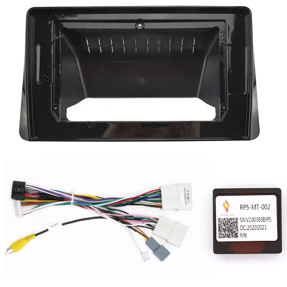 Car Radio Fascias Frame For Mitsubishi Eclipse Cross 2018-2019 10 inch Stereo Panel Harness Power Cable Adapter Canbus Decoder