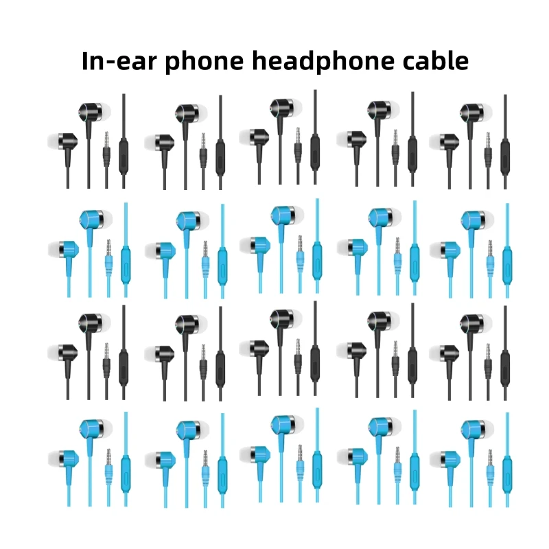 5/3pcs Universal Mobile Phone Headset In-ear Mobile Phone Headset Line Control Subwoofer With Wheat Earphones For IPhone Xiaomi