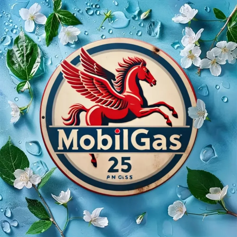 علامة بيغاسوس موبيل الغاز الساحرة: مرح قديم، مثالية للحانات والمقاهي والمنازل، مع تعليق جهد