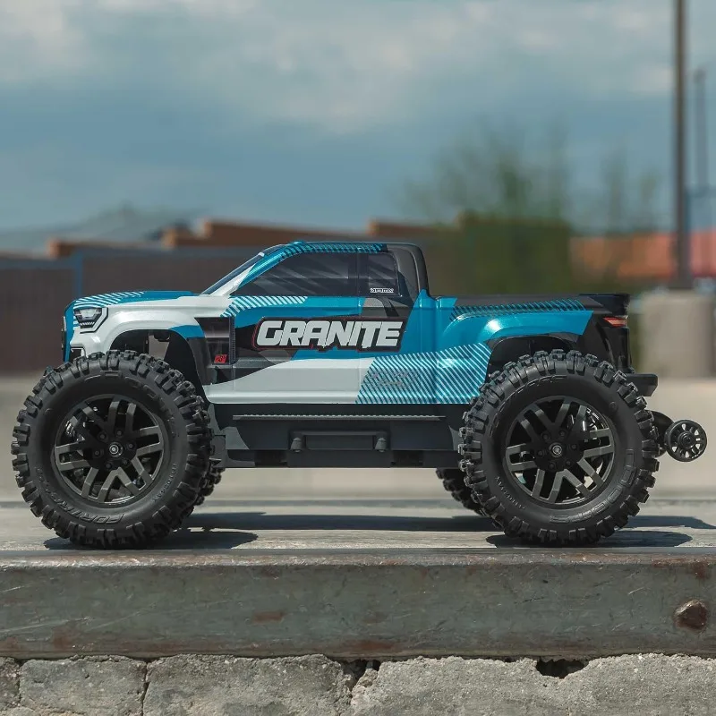 شاحنة RC 1/10 جرانيت 4X4 223S BLX شاحنة كبيرة بدون فرش RTR مع DSC، أزرق، ARA4302V4T1