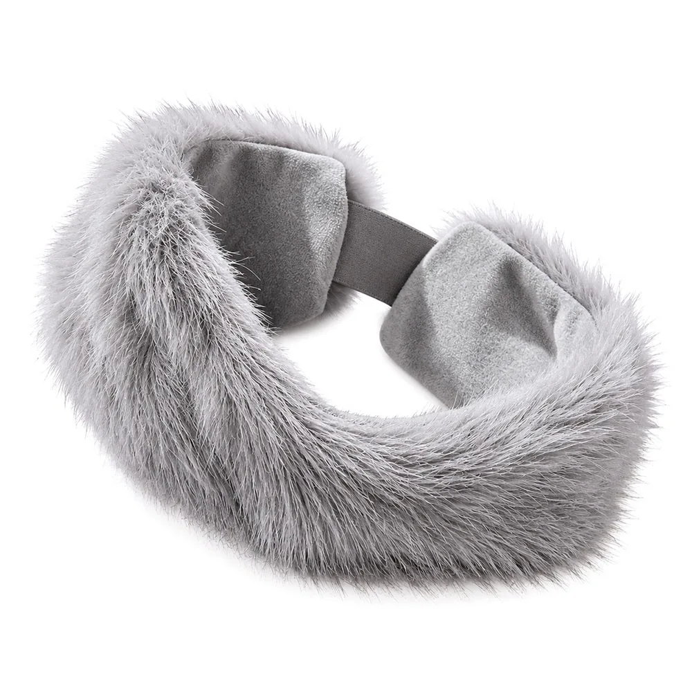 Gifts Fluffy Faux Rabbit Fur Faux Fur Headband Wide Brim Elastic Winter Ear Warmer Warm Soft Headband Outdoor Sports