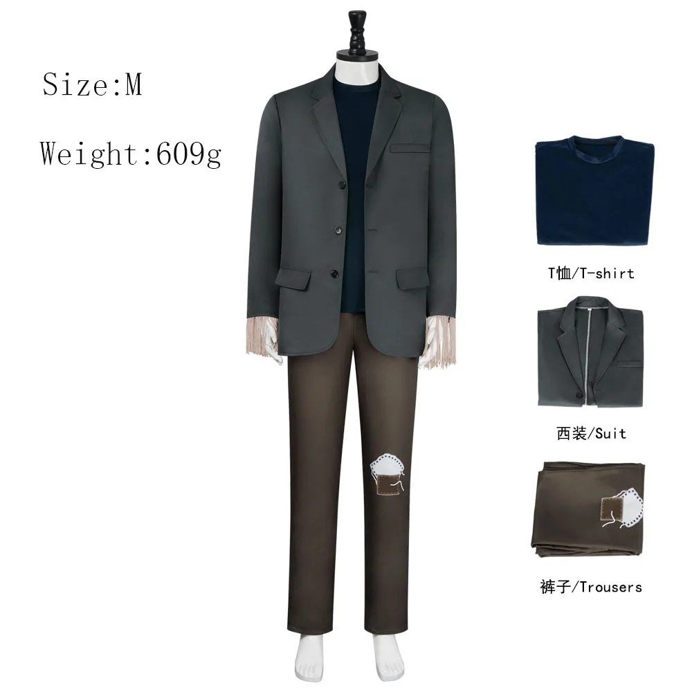 

Movie Victor Frankenstein Cosplay Costume School Uniform Unisex Grey Suit Shirt Trousers Halloween Carnival Party Outfits