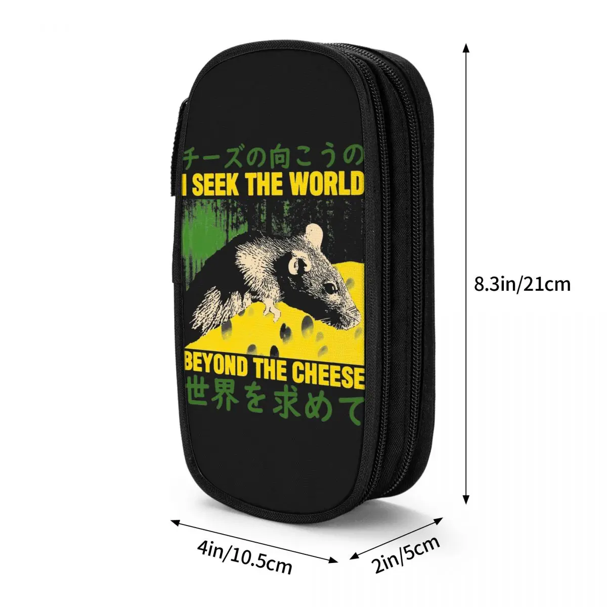 Beyond The Cheese Rat Retro Pencil Case Canvas Pen Box Child Large Capacity Back To School Pencil Cases Stationery Organizer