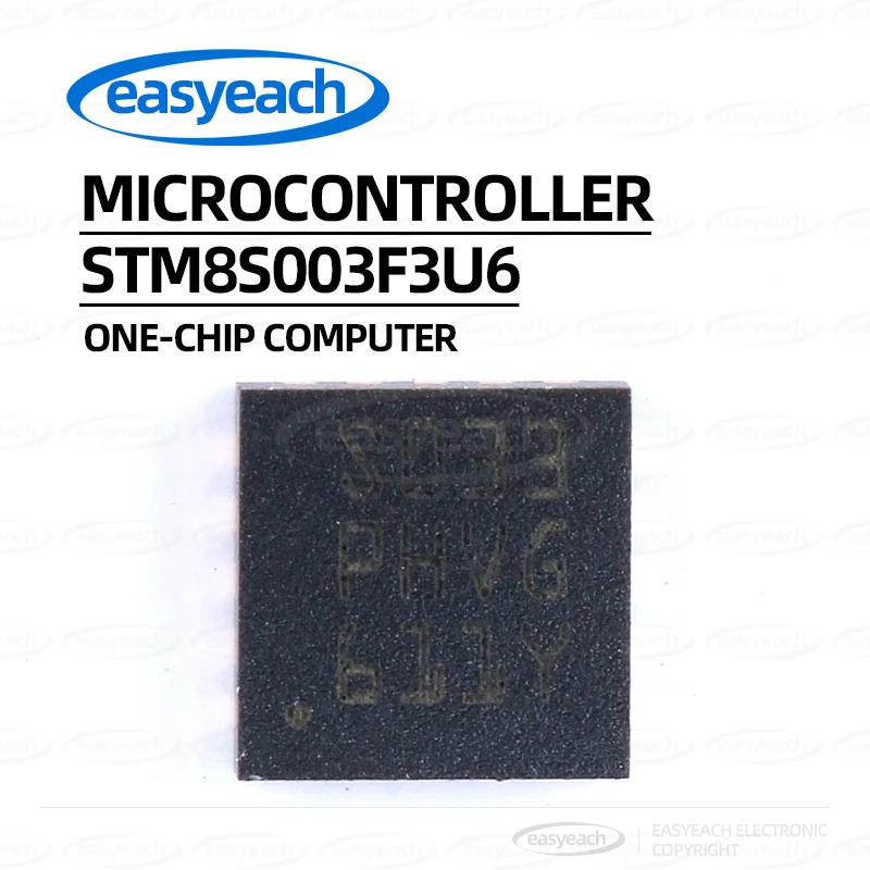 STM8S003F3U6TR STMicroelectronics UFQFPN20 16 ميجا هرتز/8 كيلو بايت فلاش/8 بت متحكم MCU
