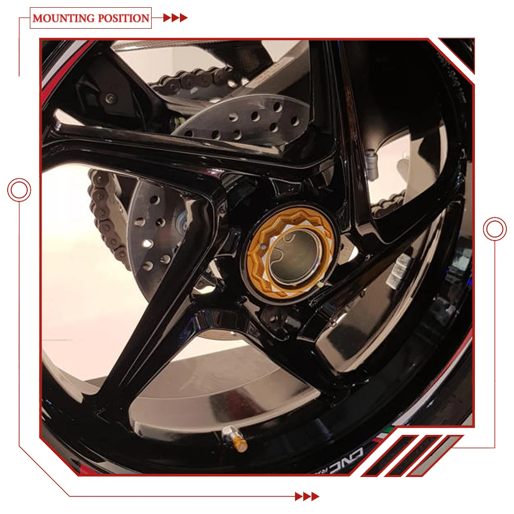 ل MV Agusta Rush/Brutale 1000 RS/RR F3 F4 Dragster سلسلة CNC الألومنيوم العجلات الخلفية المكسرات دراجة نارية اكسسوارات سباق جزء