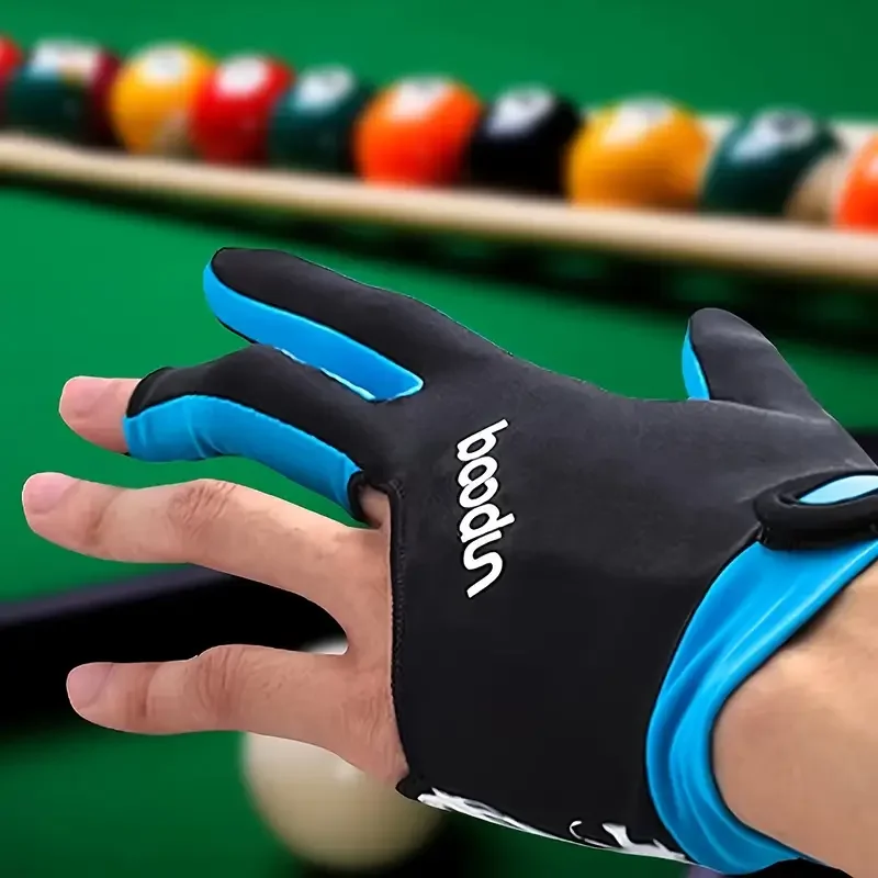 1 قطعة قفاز البلياردو 3 إصبع بركة قفاز مطاطا البلياردو تنفس مباراة قفاز للرجال والنساء السنوكر جديلة الرياضة قفاز #5