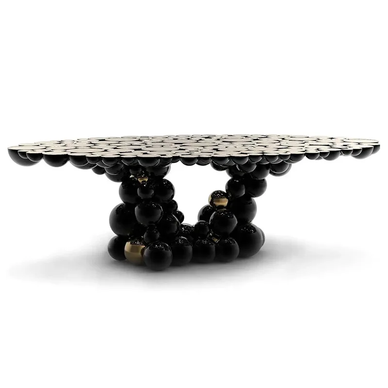 Stainless steel special-shaped oval dining table modern designer classy furniture personalized