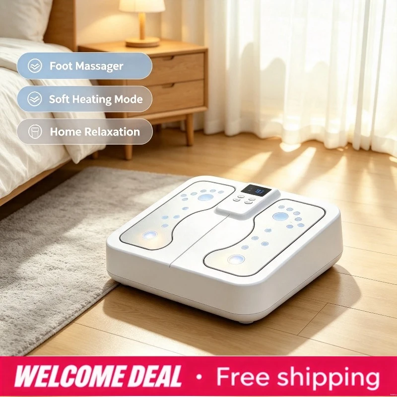 Household Pulse Foot Massager, Electric Heated Acupoint Massager, Foot & Calf Fatigue Relief Device