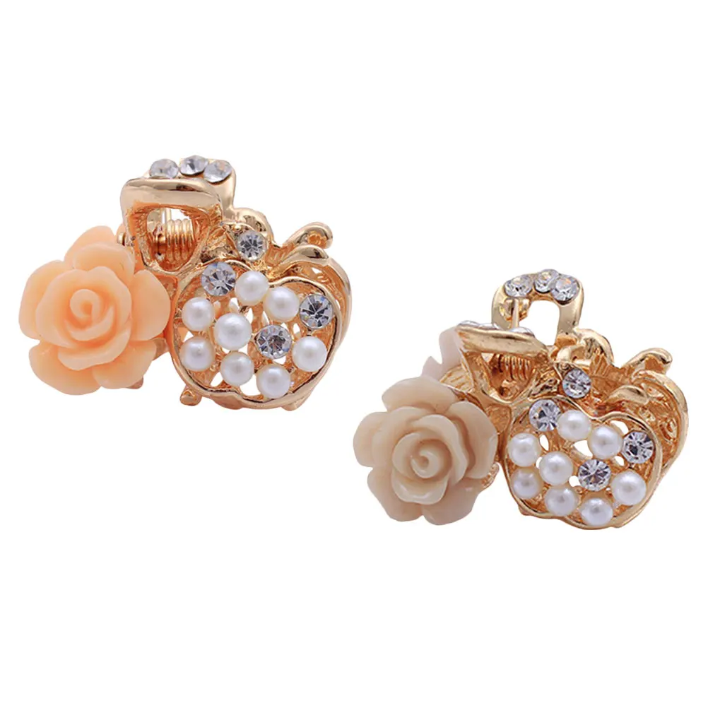 

2pcs Alloy Small Hairpin For Women Girls Baby Accessories Alloy Jaw Clips Claw Barrette Fashion Hair Mini Hair Claw Jaw