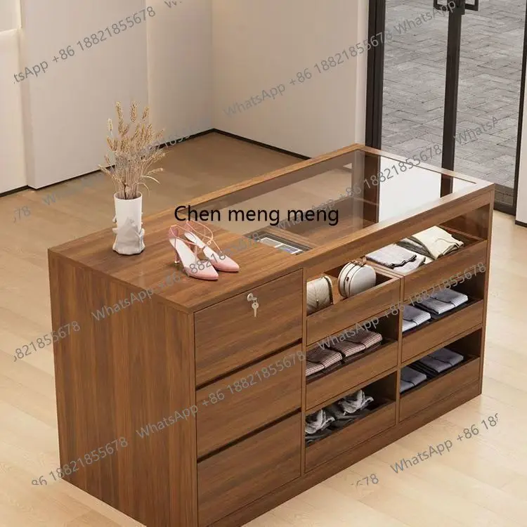 Cassiere, bar in vetro Zhongdao, espositore da tavolo con acqua corrente, espositore per gioielli con ornamenti