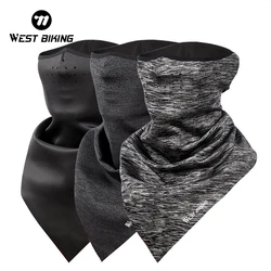 WEST BIKING Bicycle Face Mask Hood Neck Winter Thermal Hiking Scarf Breathable Bike Mask Warm Fleece Windproof Ski Cycling Mask