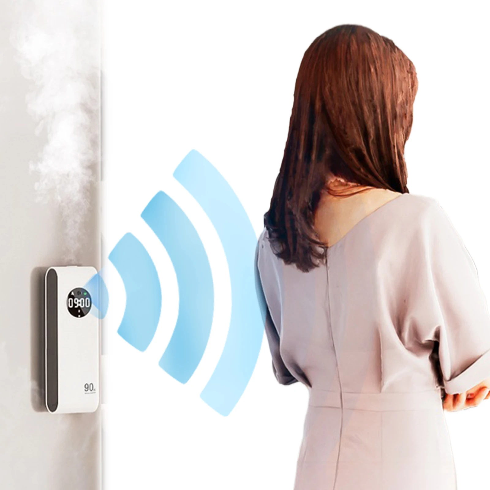 

90ml Air Humidifier with Night Light Aromatherapy Diffuser with Smart Sensor Air Freshener for Bathroom Toilet