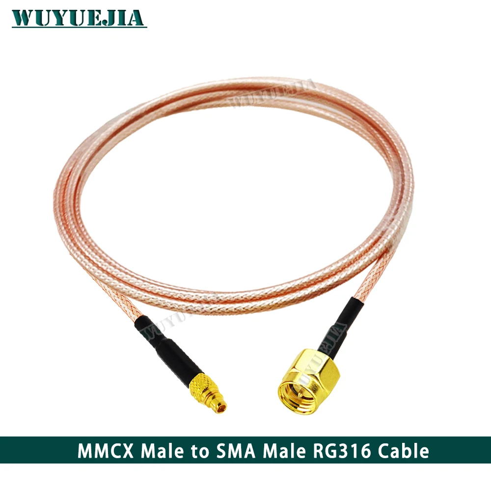 MMCX Male to SMA Adapter RG316 Pigtail RF Coaxial Cable SMA Female Jack Bulkhead to MMCX Male Straight Plug Extension Cable