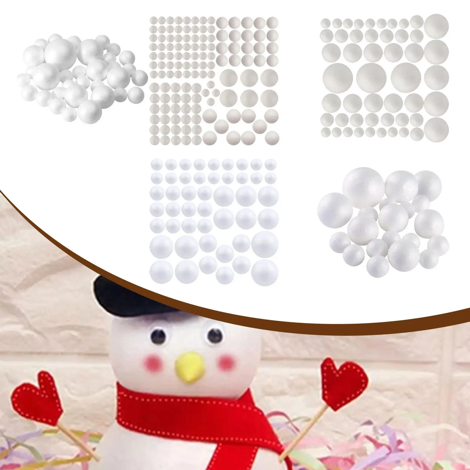 

Craft Foam Balls Flower Arrangement Ornaments Christmas Arts School Project Home Modeling Party Smooth Balls DIY Crafts