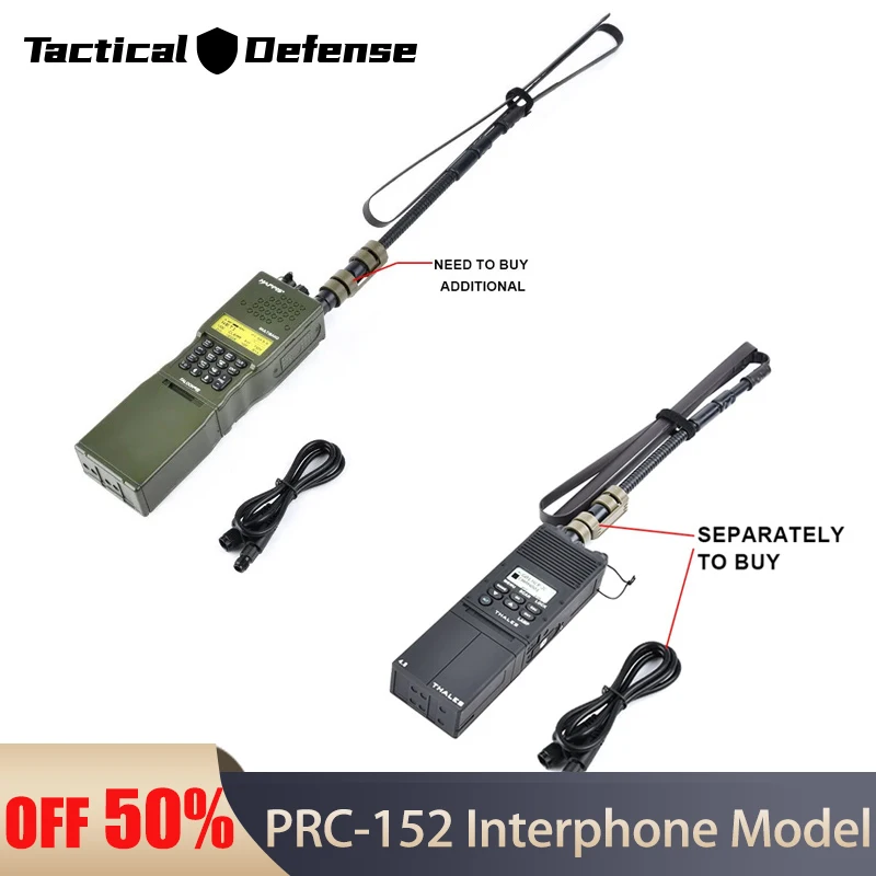 Tactical PRC-152 Interphone model WADSN Dummy Radio Communication Case Non-functional Virtual  Photography Prop Model