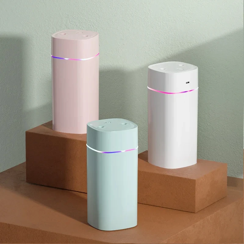 Dual-Nozzle Humidifier (USB) | 600ml/H Super Mist & Ultra Quiet | Moisturizing Device for Home/Car