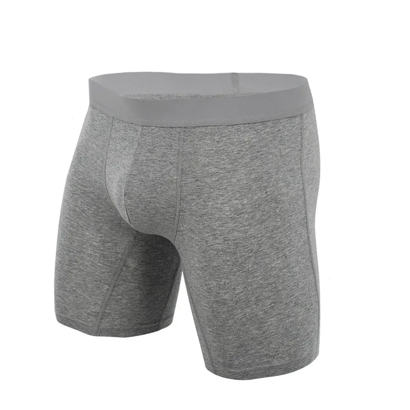 Men\'s Cotton Long Leg Sports Short Pants Breathable Comfortable Men Underwear Boxer Shorts Soft Elastic Lengthen Male Underpants