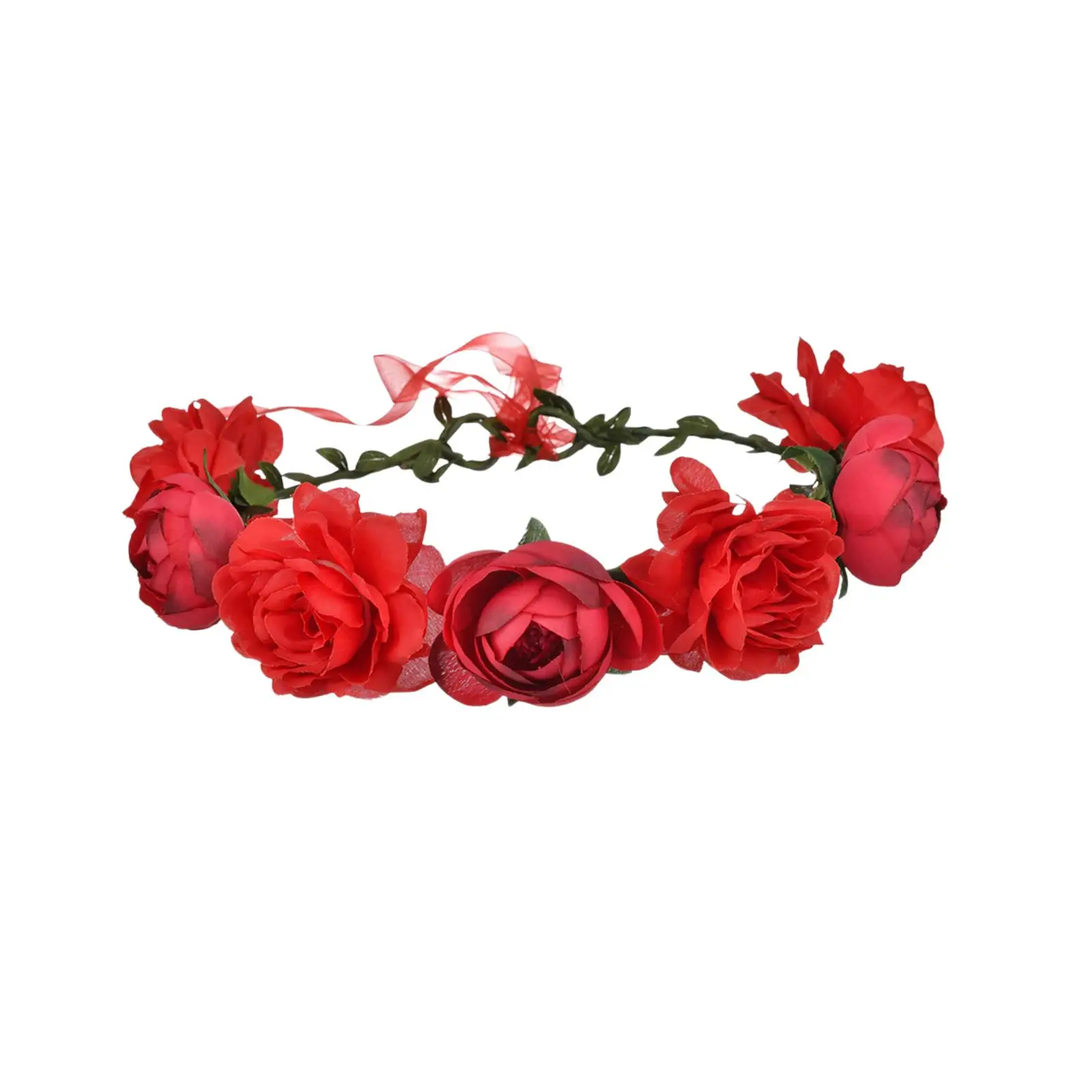 Flower Headband Flower Wreath for Hair for Festival Wedding Bridal Shower