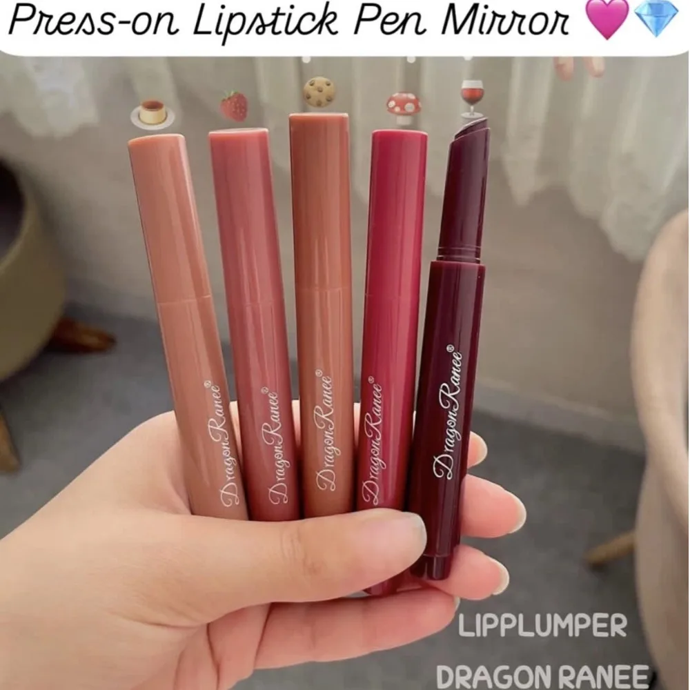 Dragon Rance-lápiz labial de estrella, 12 colores, marca Sexy, terciopelo mate, brillo de labios, pasta de frijol desnudo, taza antiadherente duradera, Blam