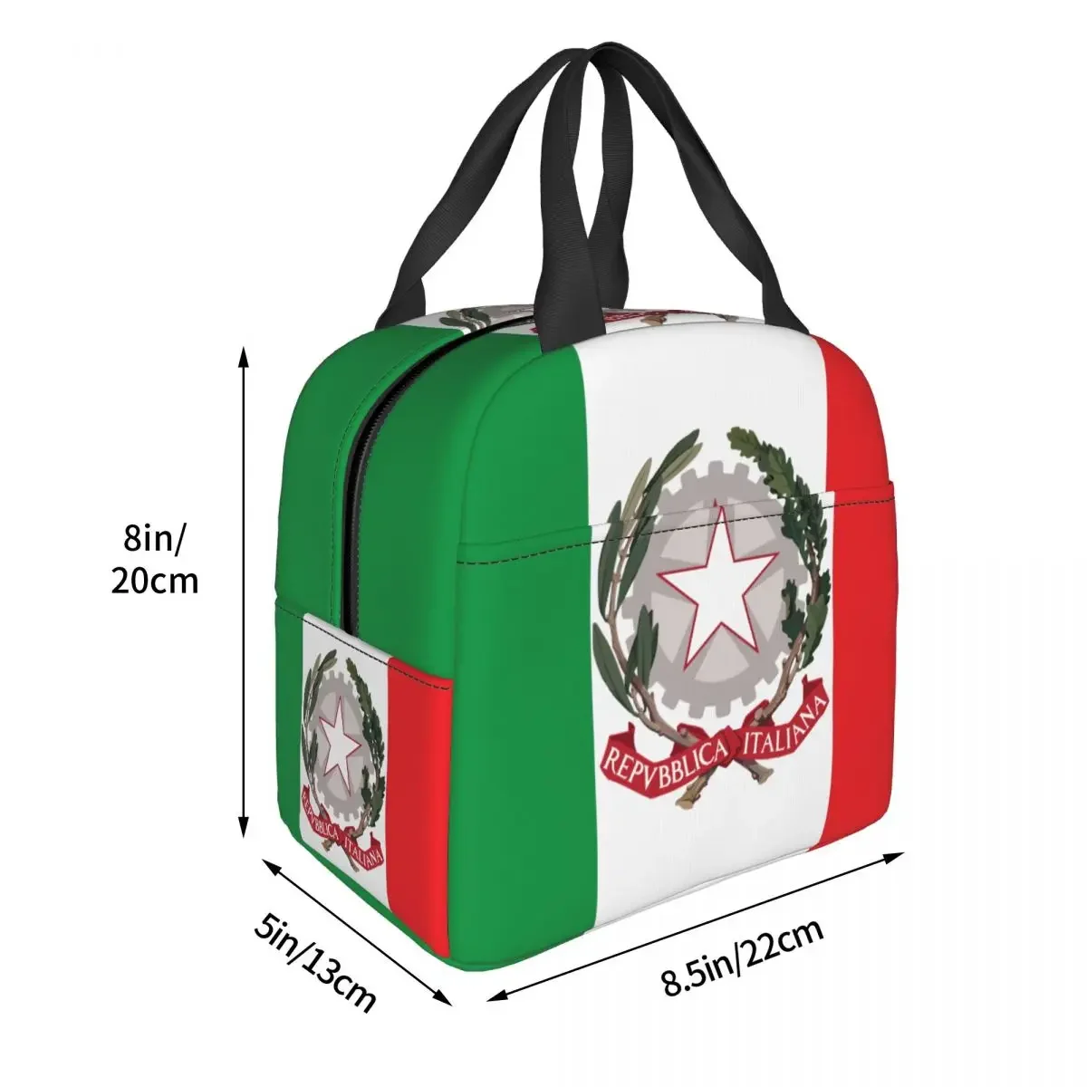 Embleem van Italië Lunchtas Heren Dames Thermische koeler Geïsoleerde Italiaanse vlag Lunchbox voor kinderen Schoolvoedsel Picknickzakken