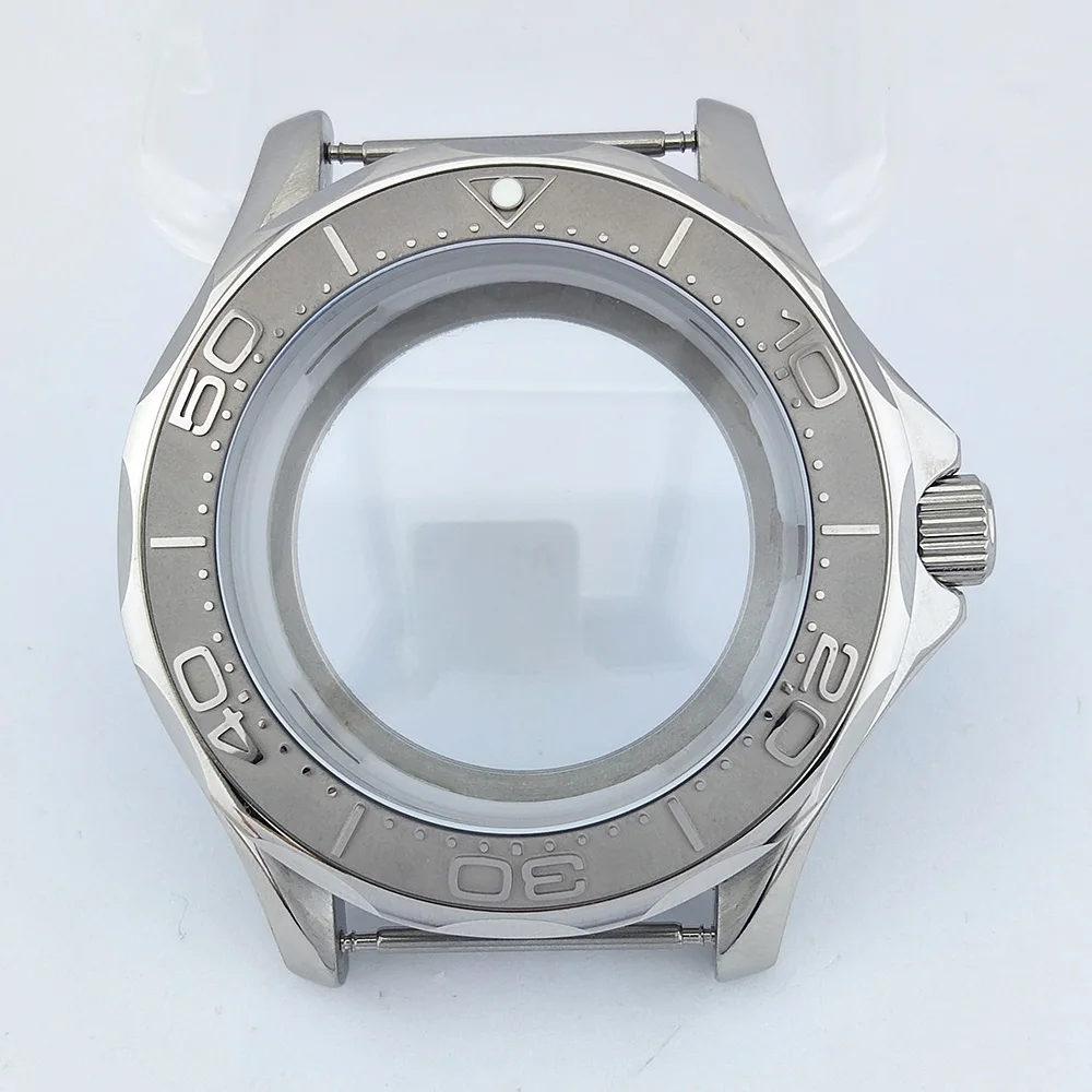 42mm Case NH35 Watch Case Stainless Steel Sapphire Glass Waterproof Case Watch Accessories Parts Suitable For NH35 NH36 Movement