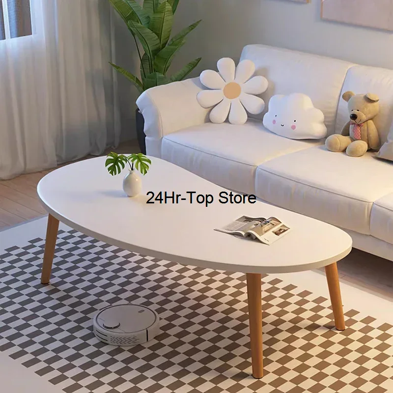 

Wood Korea Coffee Tables Irregular Bedroom New Minimalist Floor Coffee Table Waterproof Creative Mesa Entrance Hall Furniture