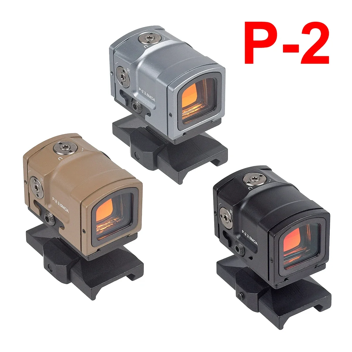 P-2 P2 Red Dot Sights Optic Reflex Hunting Sight Holographic Airsoft Rifle Scope Glock Sight Fully Enclosed Collimator 20mm Rail