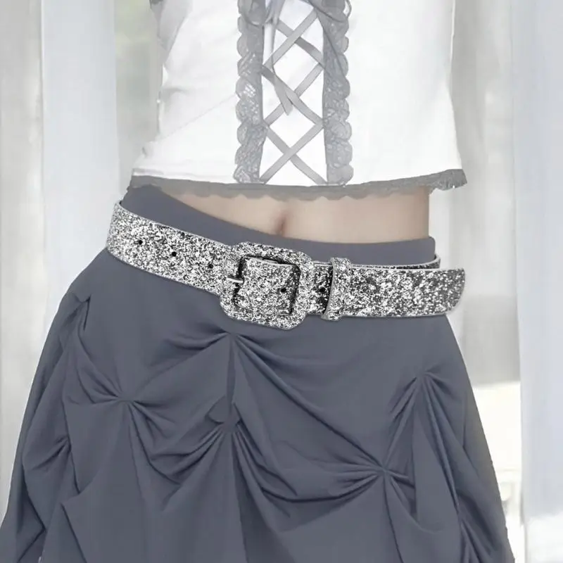 

31BB Sequins Designed Belt Decorative Waistband for Women Fashionable Waist Accessory for Parties Wear and Celebrations