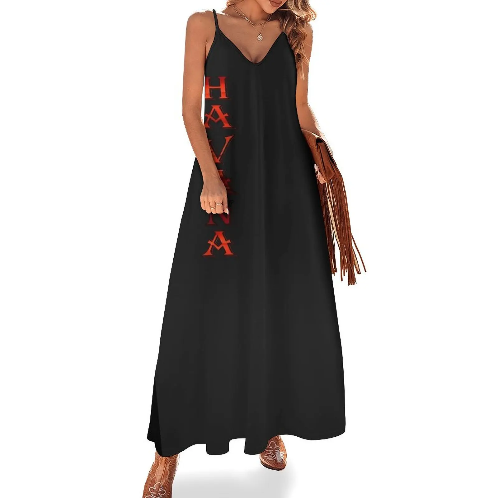 

Havana Cuba Sleeveless Long Dress dresses for prom dress for women summer Dress