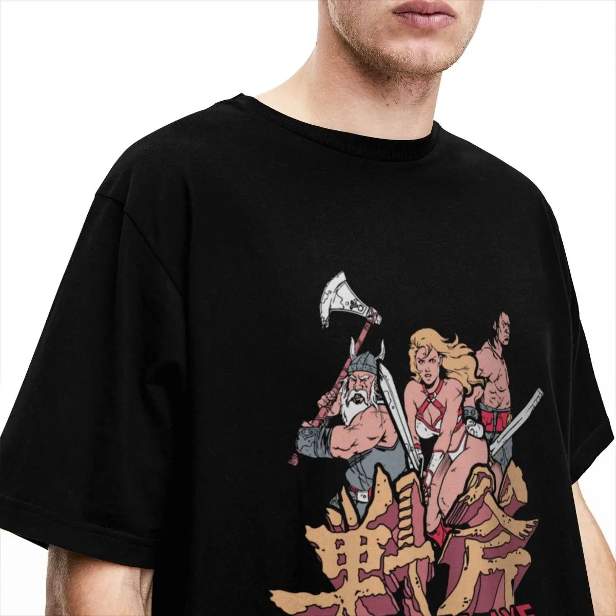 Golden Axe Arcade Video Game T Shirt Summer Men Women Funny Vintage 100% Cotton T Shirt O-Neck Short Sleeve Large Size T shirt