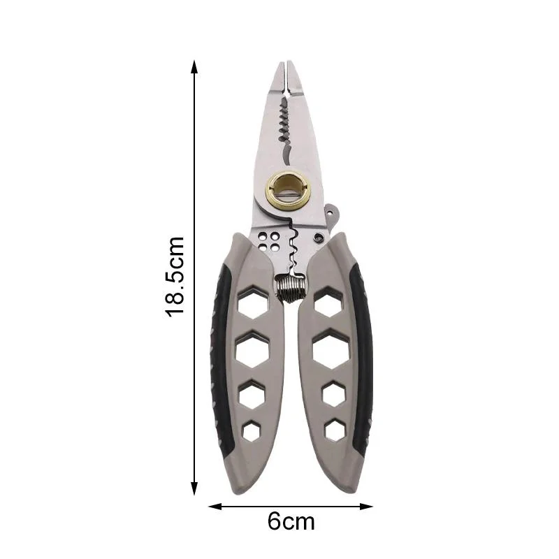 9 In 1 Multifunctional Wire Stripping Pliers 7-inch Professional Tool For Wire Cutting Pulling Pressing Winding Hand Tools