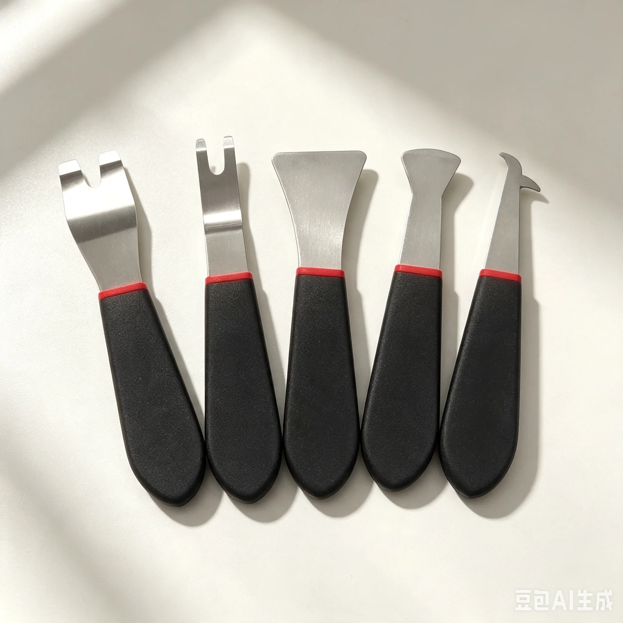 5 Piece Stainless Steel Pry Bar Set, Car Panel Removal Tool Kit For Vehicle Interior Trim, Dashboard, Door Panels And Auto Repai
