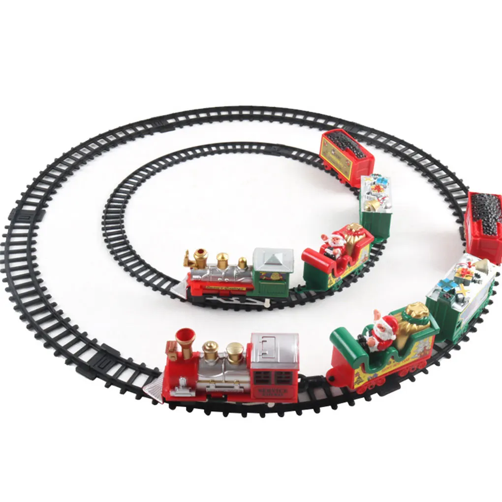 Electric Train Set Mini Santa Claus Rail Car Toys Creative Decor Christmas Tree Train Gift Educational Toy For Children Gift