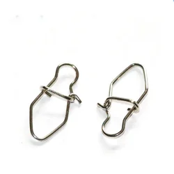 100Pcs/Lot Stainless Steel Fishing Swivel Fast Snap Split Rings Connector Duo Lock Fast Snaps Fishing Accessories Tackle Pesca