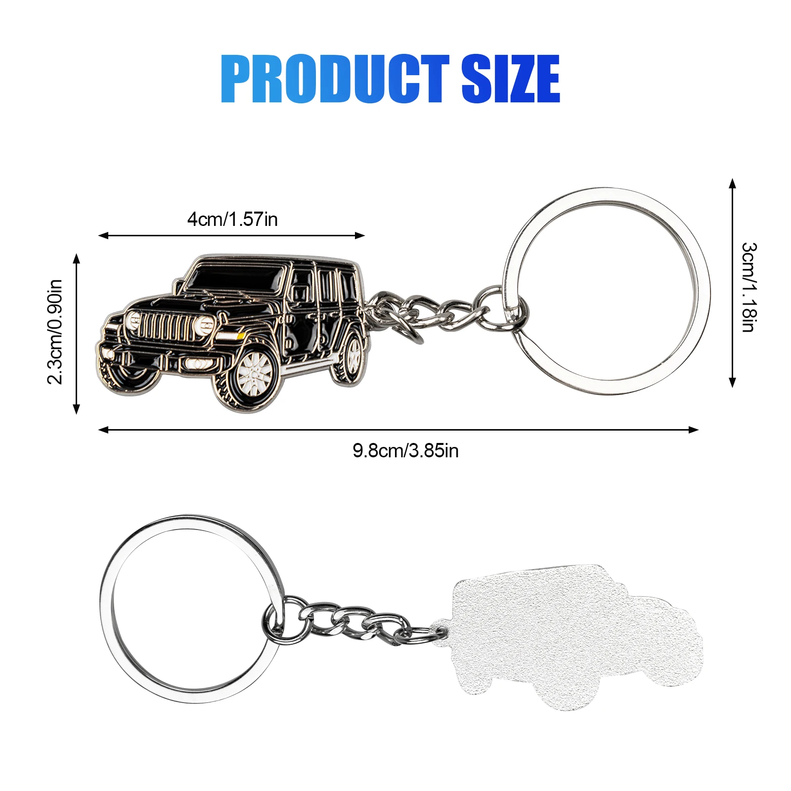 Car Key Chain Fit For Car SUV Truck Metal Key Chain Fob Cover Car Mods Keychain Accessory With Key Ring