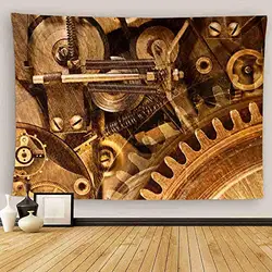 Industrial Tapestry Mechanical Gears Device Tapestry Steampunk Style Tapestry Wall Hanging Decor for Bedroom Living Room Dorm