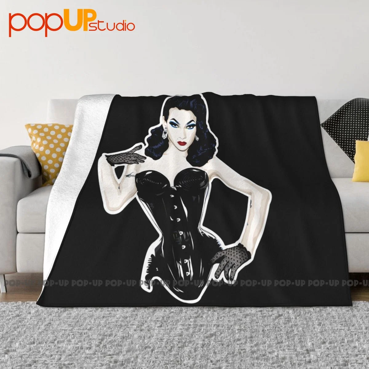 Violet Chachki Rupaul‘ Drag Race Queen Blanket Luxury For Bed Plus Velvet Faux Fur Mink Sofa Decorative