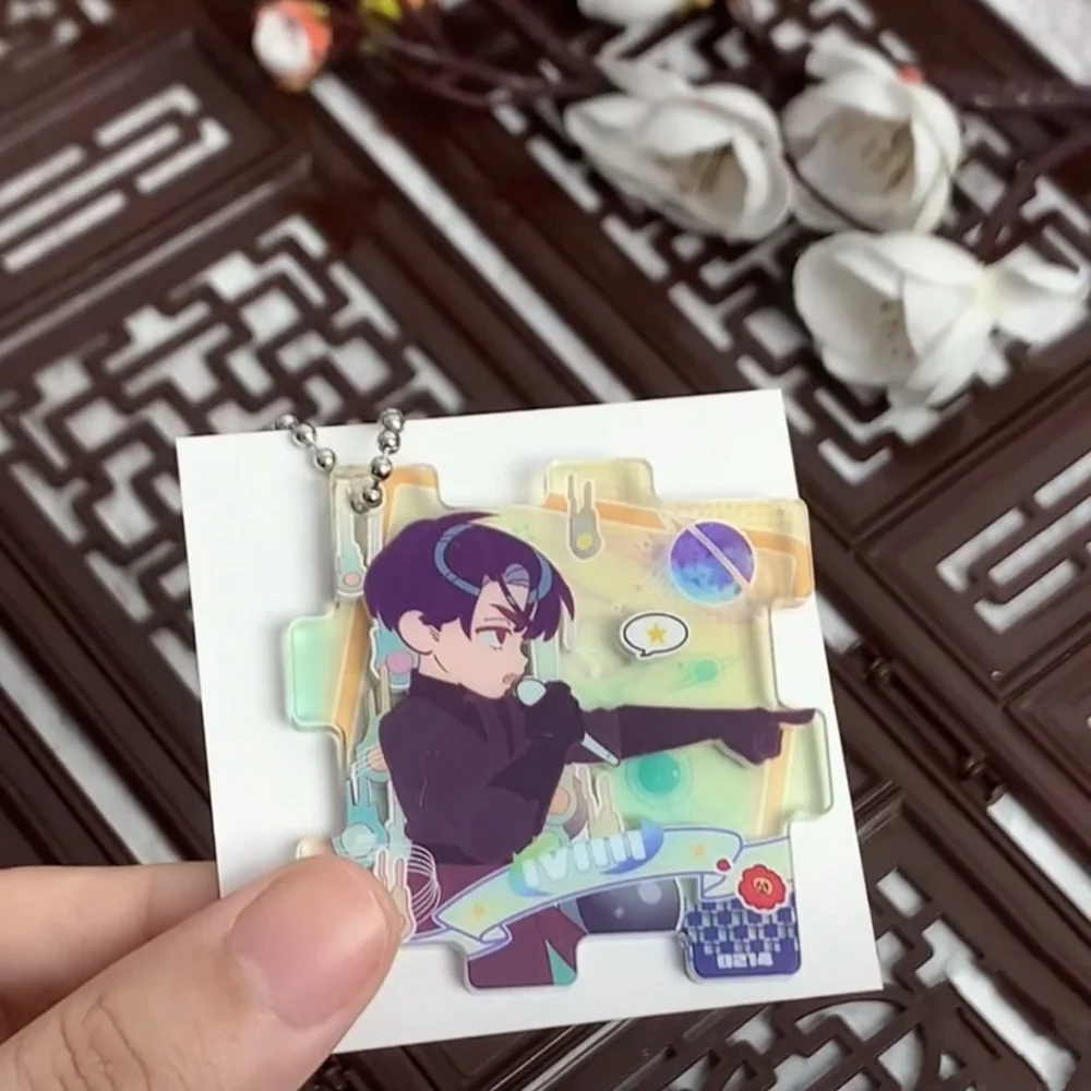 Anime Alien Stage Ivan Till Sua Mizi Hyuna Luka Cosplay Keychain Acrylic Phone Chain Puzzle Pendant Keyring Set Bag Accessories