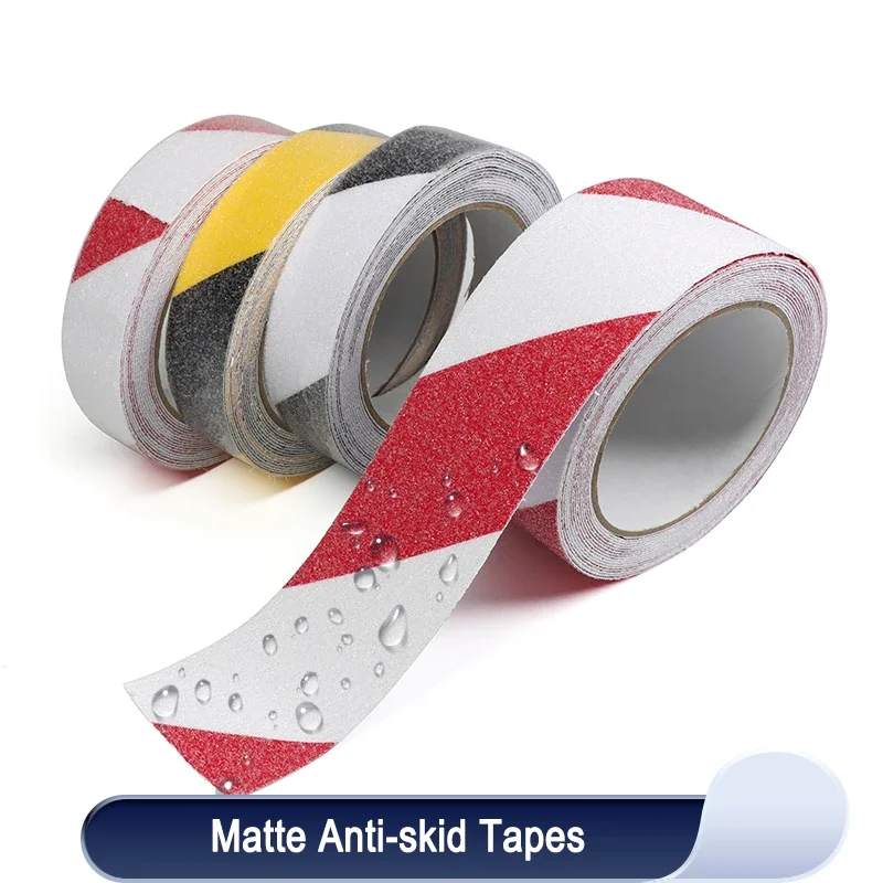 1/2/5pcs PVC Matte Tape Length 5m x Width 2.5/5/10cm Waterproof And Wear-resistant Sandpaper Stairs Anti Slip Sticker Strip