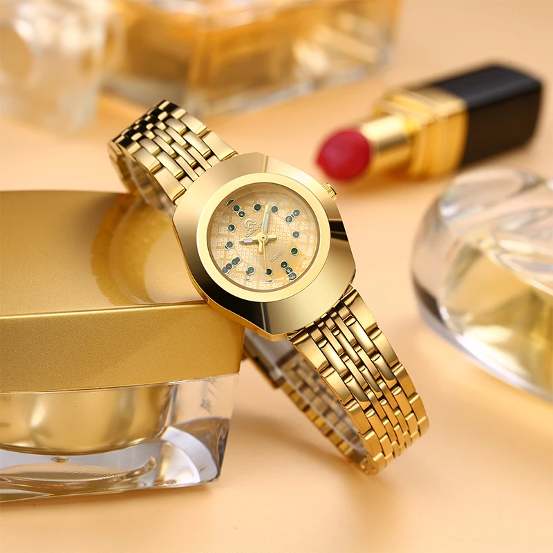 CAINUOS Top Luxury Quartz Watch Fashion Leisure Gold Women's Watch 30M Life Waterproof Watch