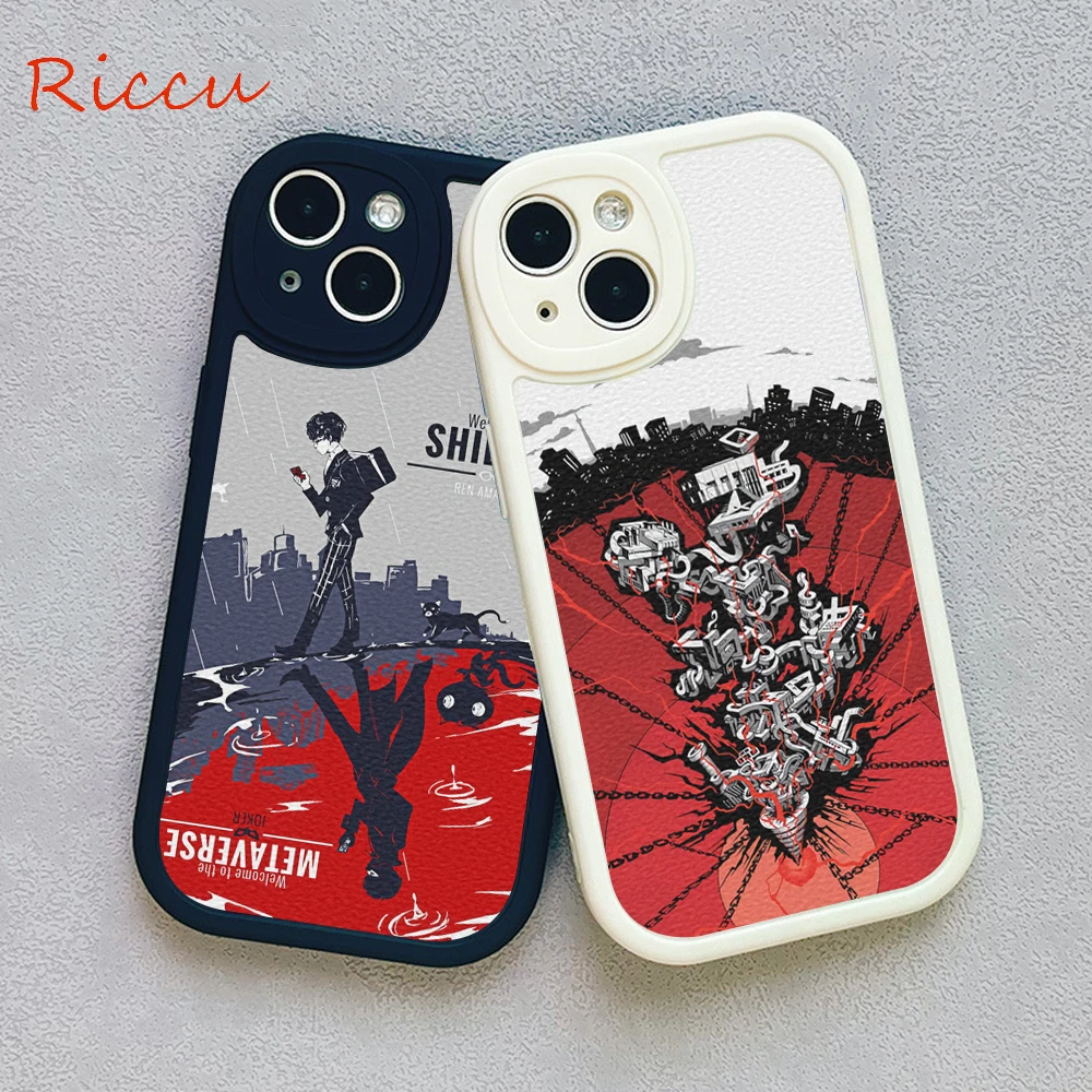 For Iphone Persona 5 Phone Case for Iphone 14 13 11 12 Pro MAX 13 12 MiNi 7 8 plus iphone 14 XS XR Lambskin Protective Covers