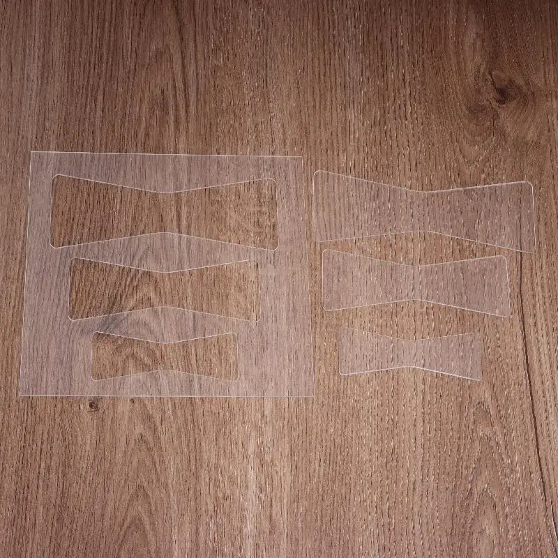 1 set di modelli per router ad arco Modelli in acrilico trasparente PET per strumenti per modelli di router per la lavorazione del legno