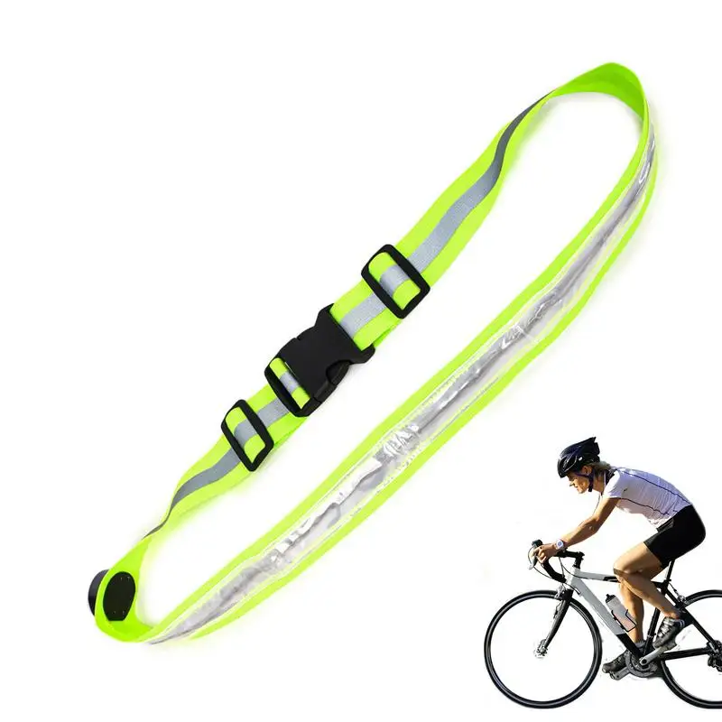 LED Reflective Belt Sash Reflective Glowing LED Waistband USB Charging High Visibility Running Reflective Belt For Walking At