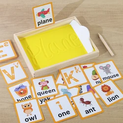 Wooden Montessori Sand Tray With Wooden Pen For Writing Letters And Numbers Early Educational Toys Gifts Party Game