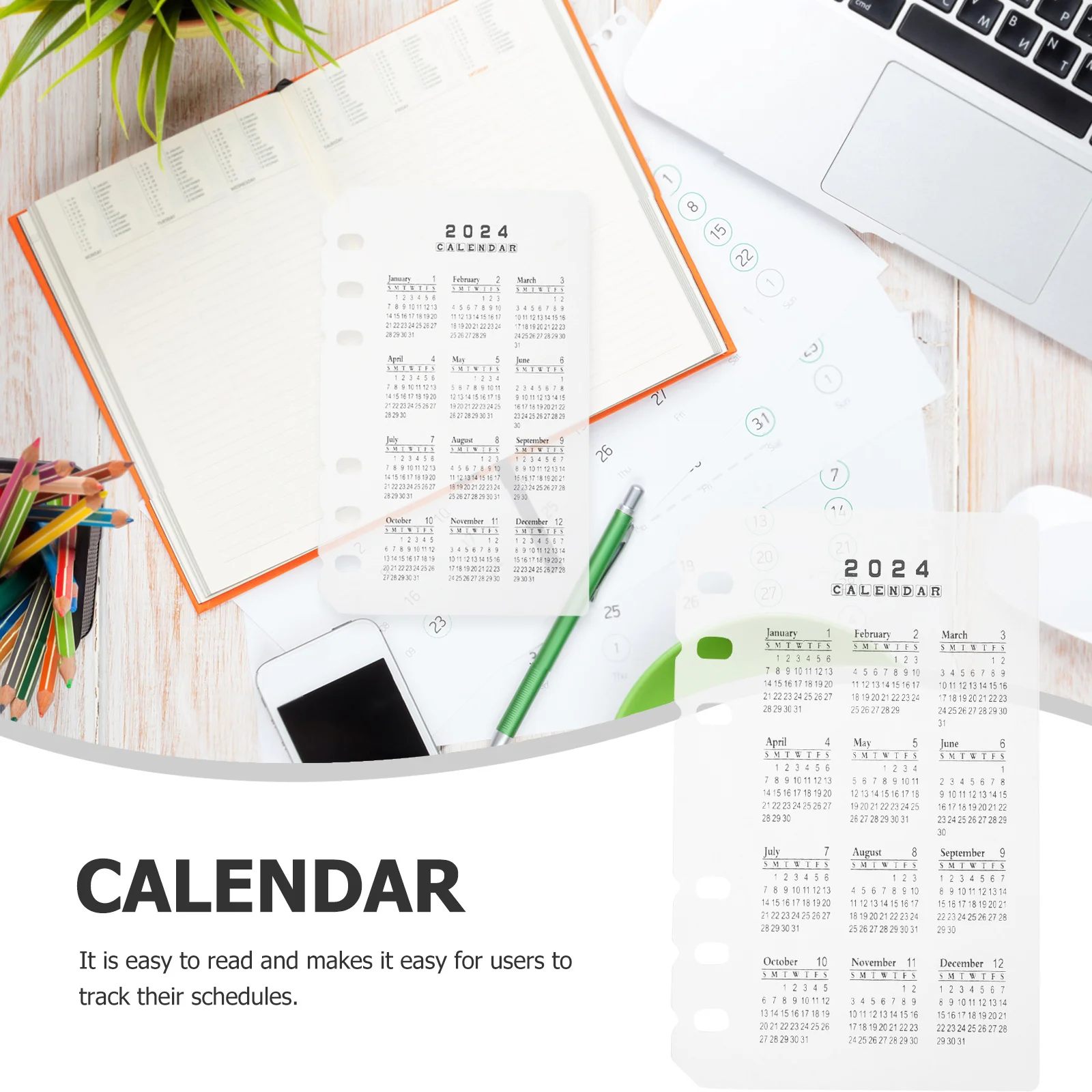 

5Pcs Binder Dividers A6 Transparent Detachable Calendar Notebook Separators Professional Planner Supplies Binder Separator