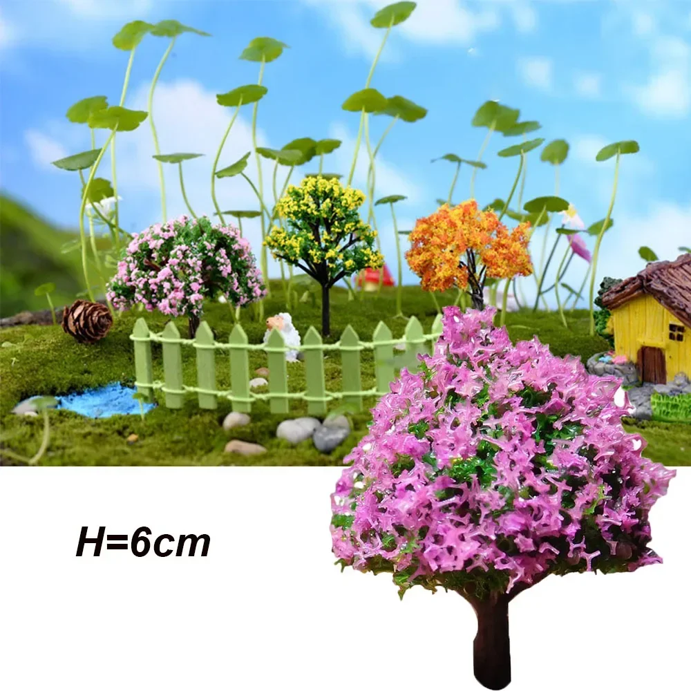 10 قطعة 6 سنتيمتر طاولة الرمل العمارة نموذج الأشجار موس المشهد الديكور محاكاة النباتات SA60-D شجرة اصطناعية ملحق