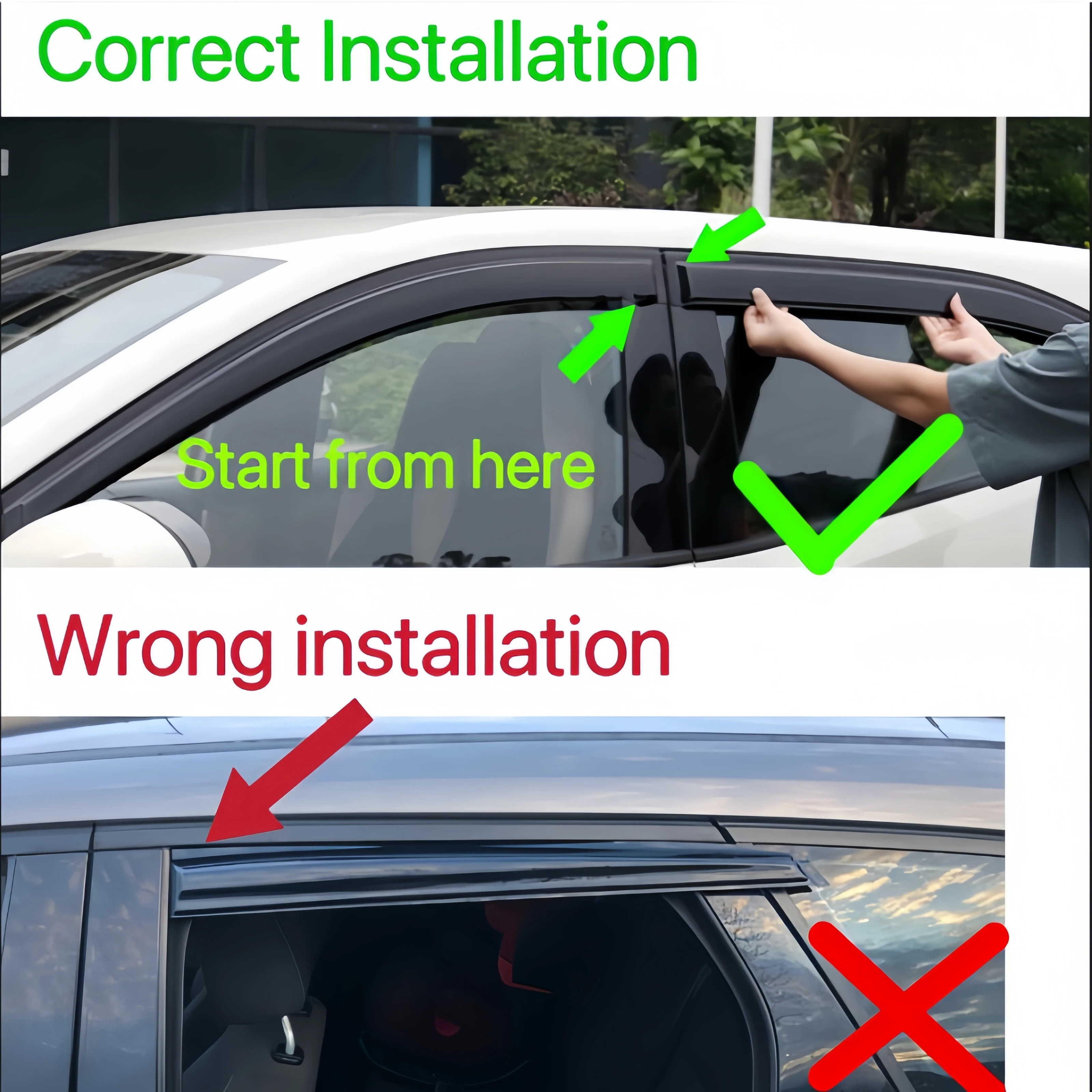 For Mazda 2 2007-2012 Window Visor Sun Rain Deflector Guard Awnings Shelters Adhesive Cover Trim Car Styling Accessories