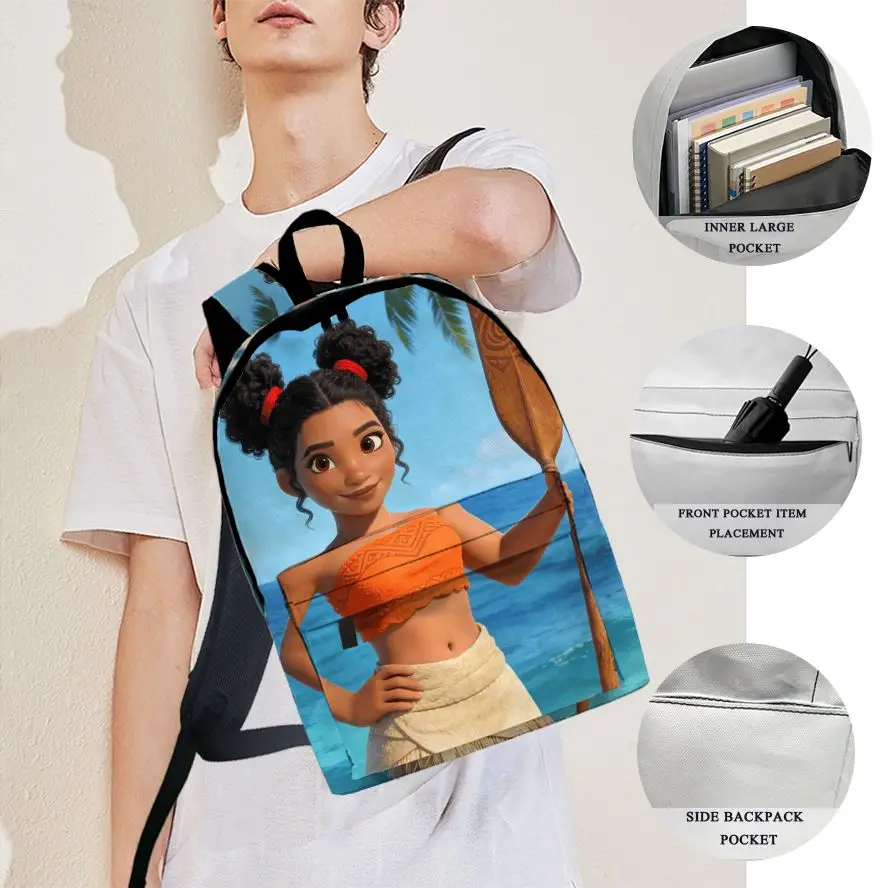 1pc Moana Backpack, Fashionable and Simple, Unisex, Large Capacity, High-Quality Gift